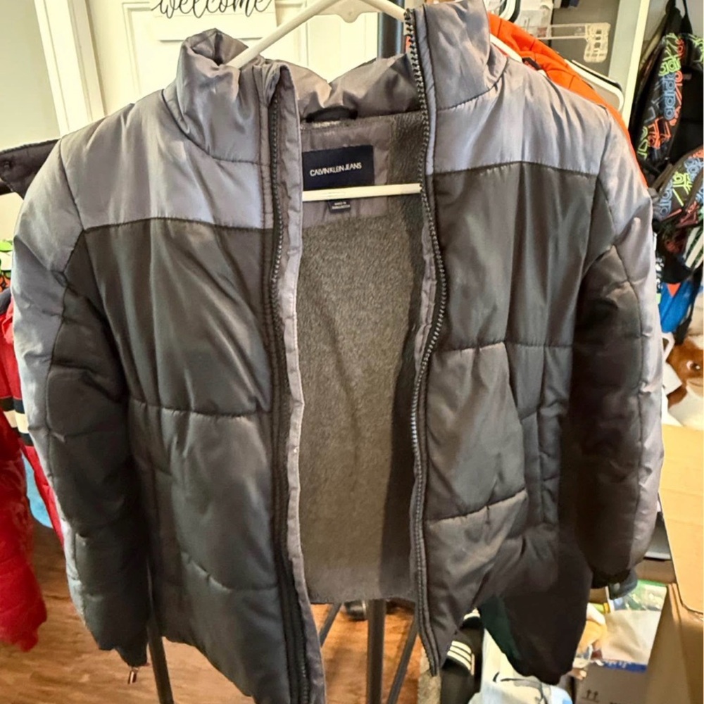 Calvin Klein Charcoal Puffer Jacket